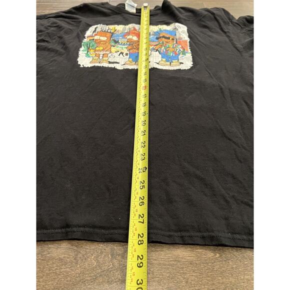 Delta Pro Weight Mens Black Bart Simpson Wutang Tupac Biggie Hip Hop Tshirt XXL - Picture 8 of 9